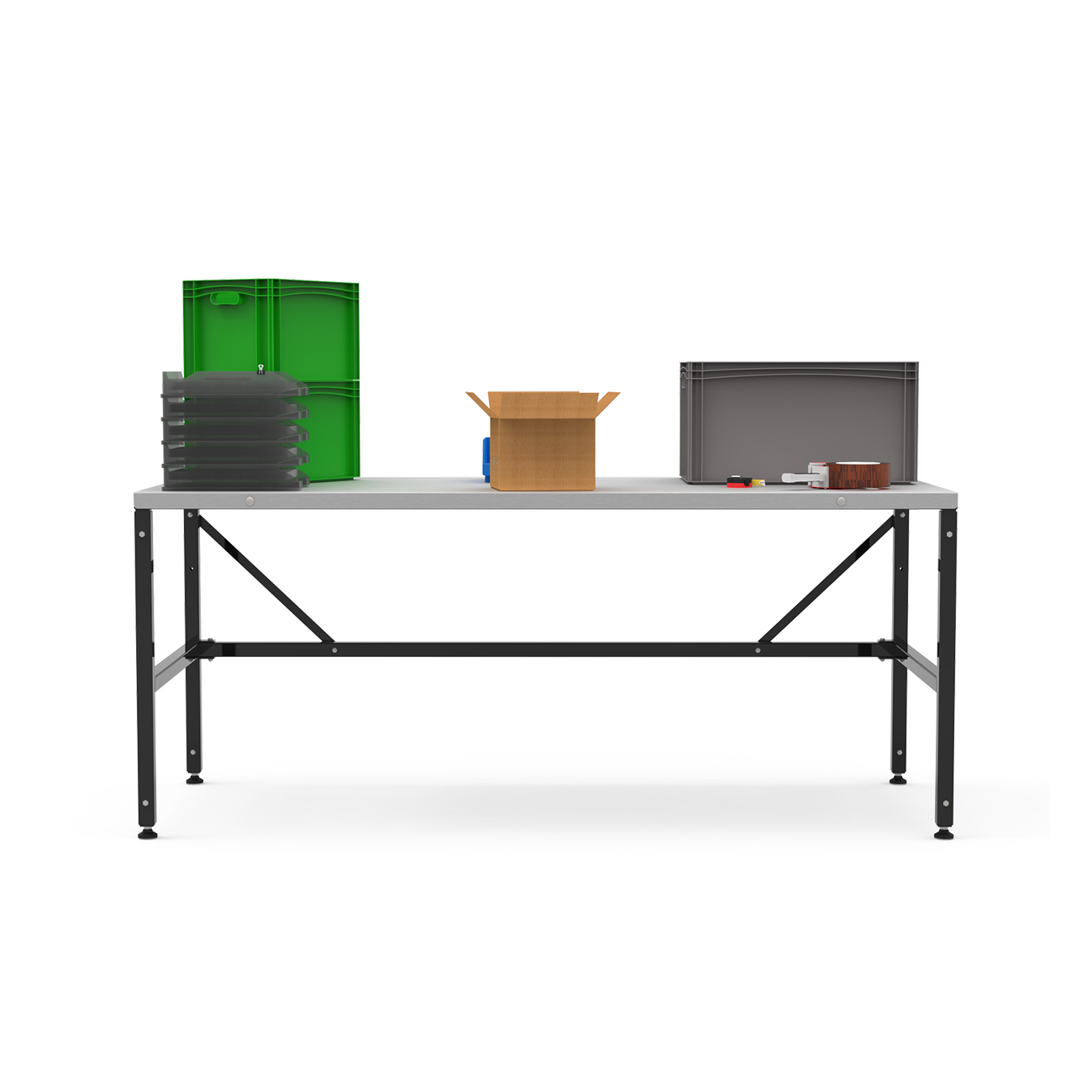Arbeitstisch für Industriezwecke mit einer Tragfähigkeit von bis zu 1000 kg 200x80 cm effepack